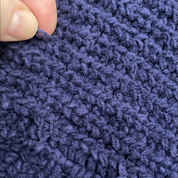 Free People Navy Ribbed Crewneck Sweater with puffy sleeves 100% Cotton sz small - Picture 9 of 16